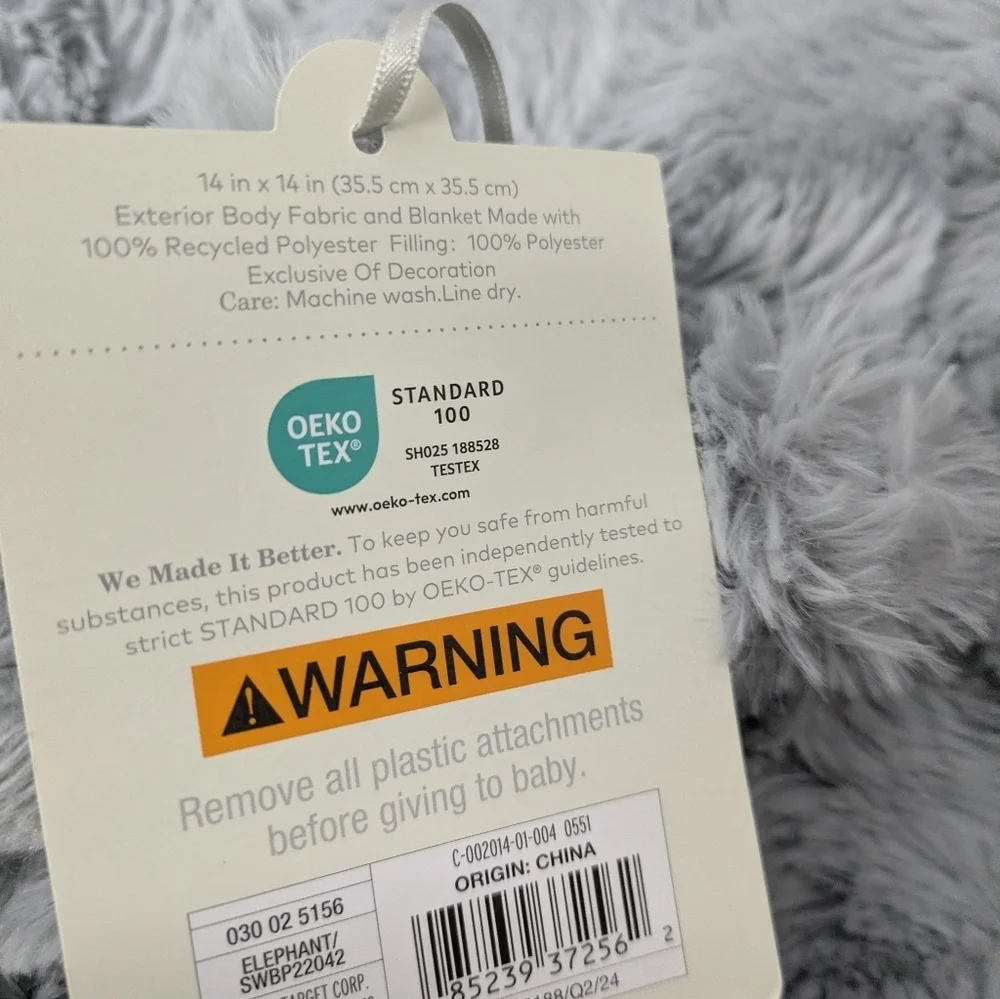 Gray Plush Throw Baby Blanket